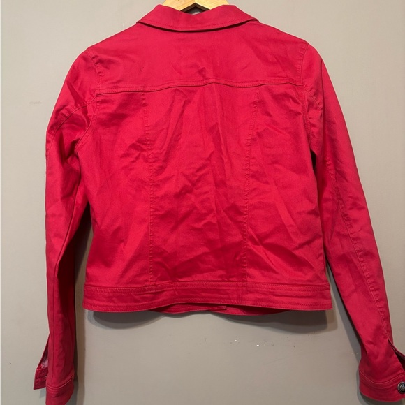 SUKO JEANS Red Denim Jean Jacket - Picture 5 of 6